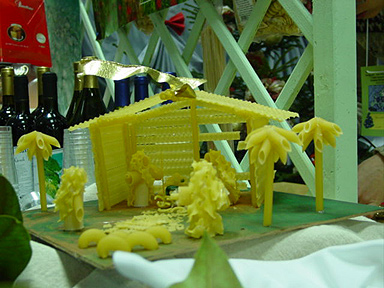 The Italian Crib made of pasta was a great sensation and made a big impression on all visitors.