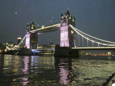 the constant magic spectacle of Tower Bridge at night
