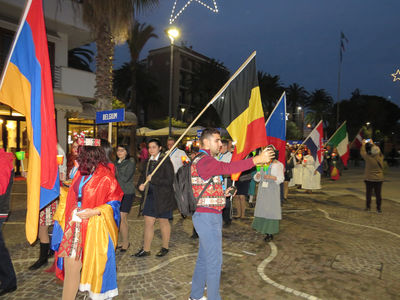 A highly colourful parade