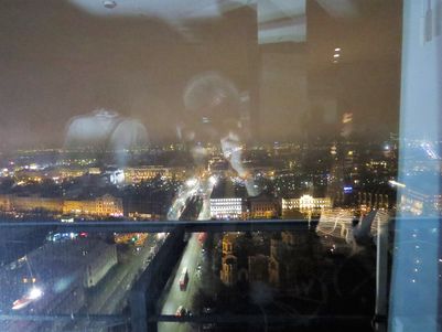 Riga by night viewed from the Radisson Sky-Bar. A terrific view