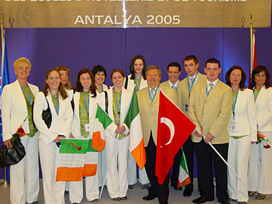 l’équipe irlandaise au grand complet ! Elle a du pain sur la planche…