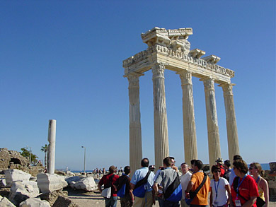 the marble remains of a superb temple dedicated to Apollo