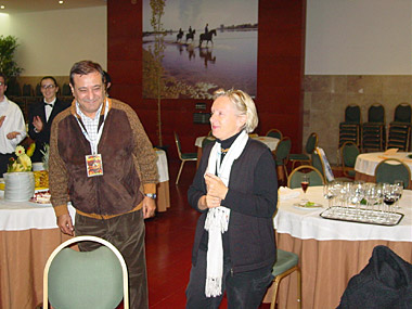 AEHT president Alfonso Benvenuto together with Christiane Keller, 'Mother Christmas'