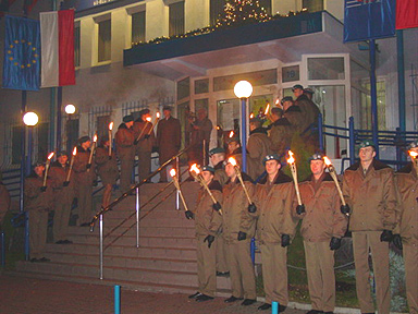 Haie d’honneur des militaires polonais