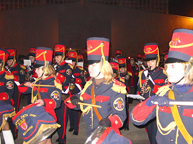 The orchestra at the front of the parade