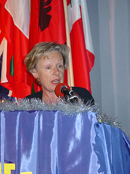 Christiane Keller s’adresse ą l’assistance