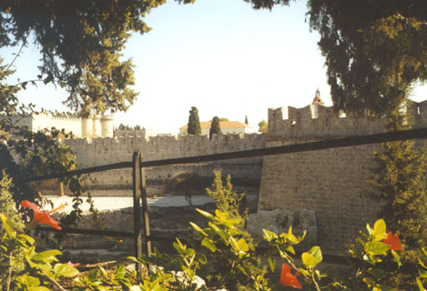 View of the ramparts of the Rhodes fortress 