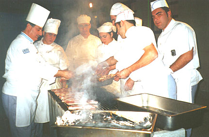 Soirée barbecue avant le départ..