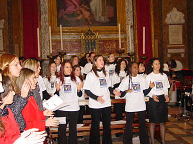 La chorale de l’école a fait preuve d’une belle dynamique !