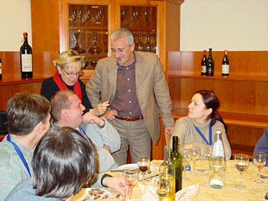 Dr Malvano Raffaele is introduced to each delegation by Christiane Keller, ‘Madre Noėl’.