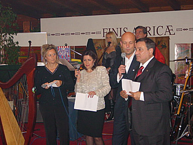 Mr Nardella, deputy mayor of Senigallia, addresses the guests