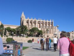 The cathedral which dominates the whole town