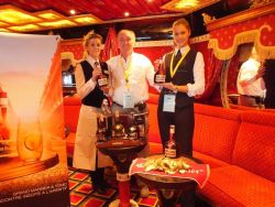 Serge Sevaux with two competitors