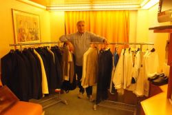 The cabin is small but that didn’t prevent Marco Esposto from making it into a shop window for his company.