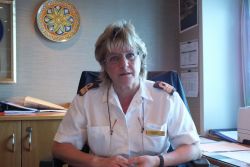 Ingrid Happ, the officer in charge of all aspects of hospitality on board