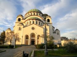 The Magnificent St Sava orthodox church which dominates the city