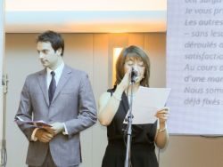 Ana Paula Pais avec à ses côtés Branco Veselinovic chargé de la présentation 
