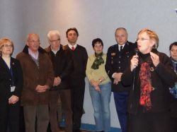 Christiane Keller surrounded by VIPs