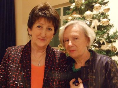 Christiane Keller (à dr.) a tenu à partager cette photo avec son amie et complice Danuta Przybylak , le moteur des Noëls d’Europe 2009 à Poznan.
