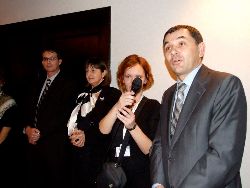 from left to right: Yvan Sutalo, Vera Sutalo, an interpreter, Ivica Lovric
