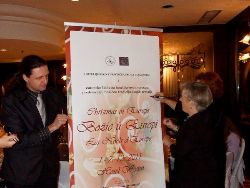 First to sign the poster was Christiane Keller founder of Christmas in Europe. Just as you would expect!